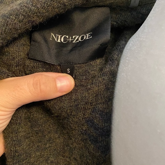 NWOT Nic + Zoe Plush Jacquard sweater vest wool - Picture 10 of 11